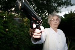 Image of pistol-packin' Granny